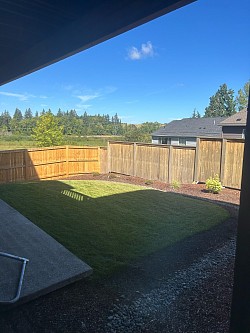 A back yard of a customer.
